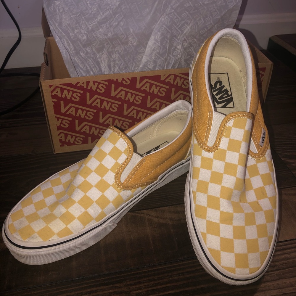 Yellow Checkerboard Vans